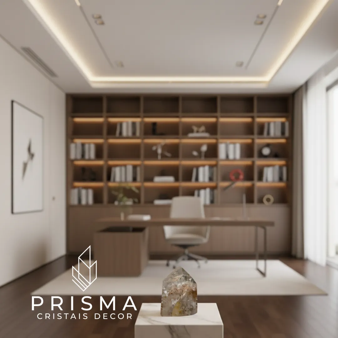 Ponta de Quartzo Semi-Translúcido com inclusão de Iodolita - variação especial com minerais internos visíveis Prisma Cristais