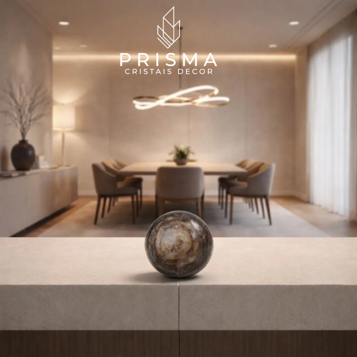 Esfera de Jaspe detalhes dos padrões naturais únicos - arte geológica irreproduzível