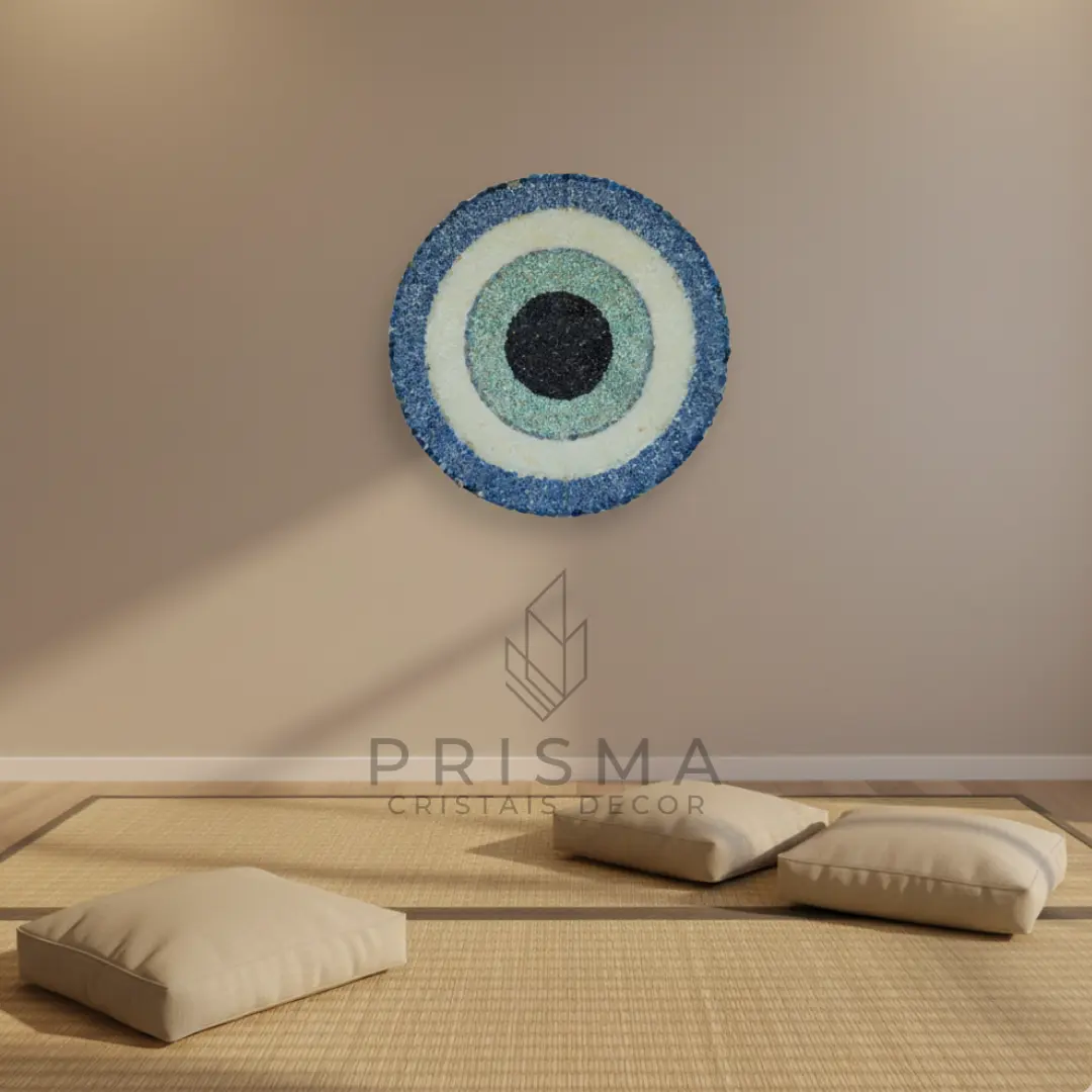 Mandala com cristais naturais — geometria sagrada artesanal para decoração premium Nova Lima MG