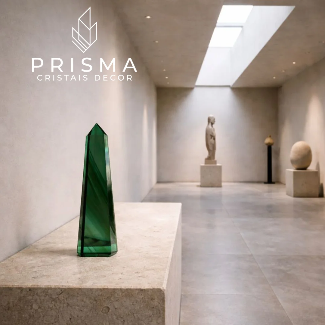 Ponta de Obsidiana Verde — vidro vulcânico raro com reflexos iridescentes