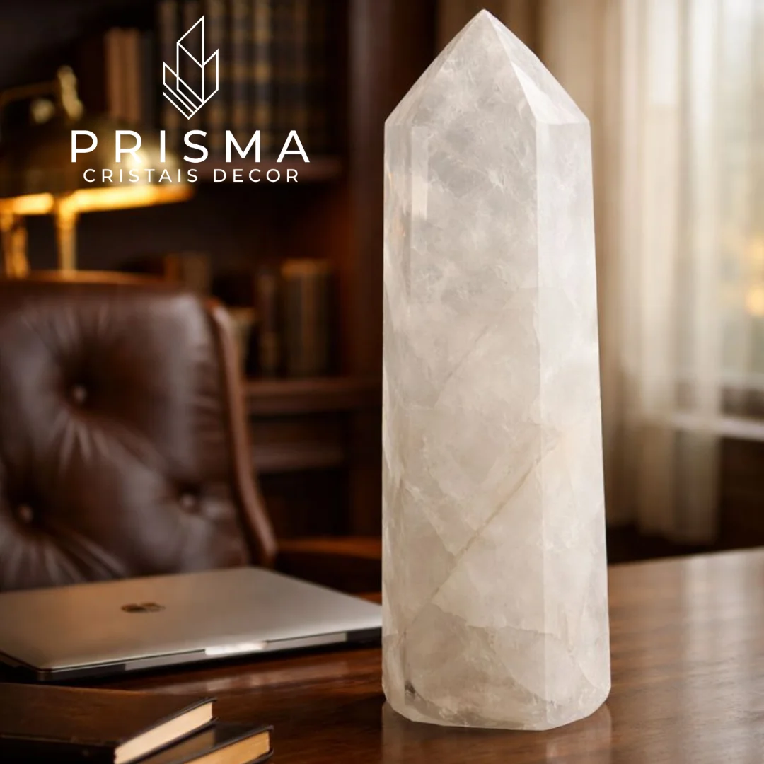 Ponta de Quartzo Branco 46cm — Master Healer cristal premium natural irreproduzível